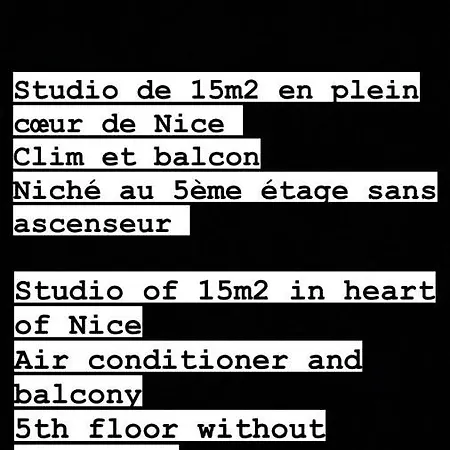 Plein Coeur De 24 24h 7 7j Lejlighed Nice